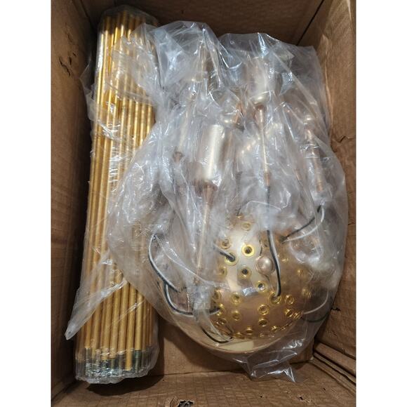 Gold Sputnik 12-Light Firework Ceiling Light Fixture - Picture 5 of 10